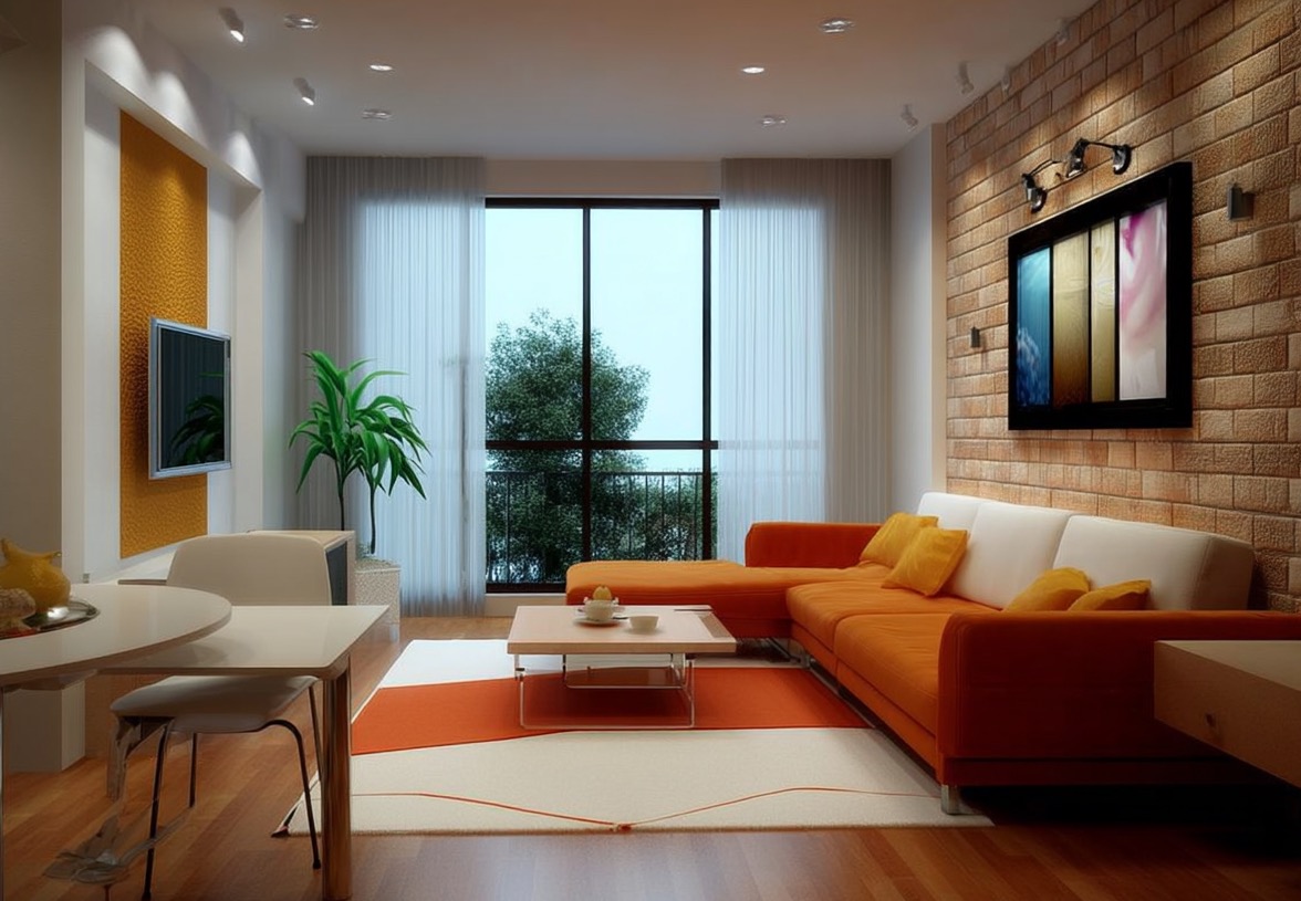 Ниша из гипсокартона в гостиной