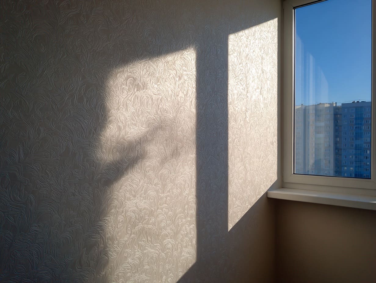 Флизелиновые обои на стенах комнаты