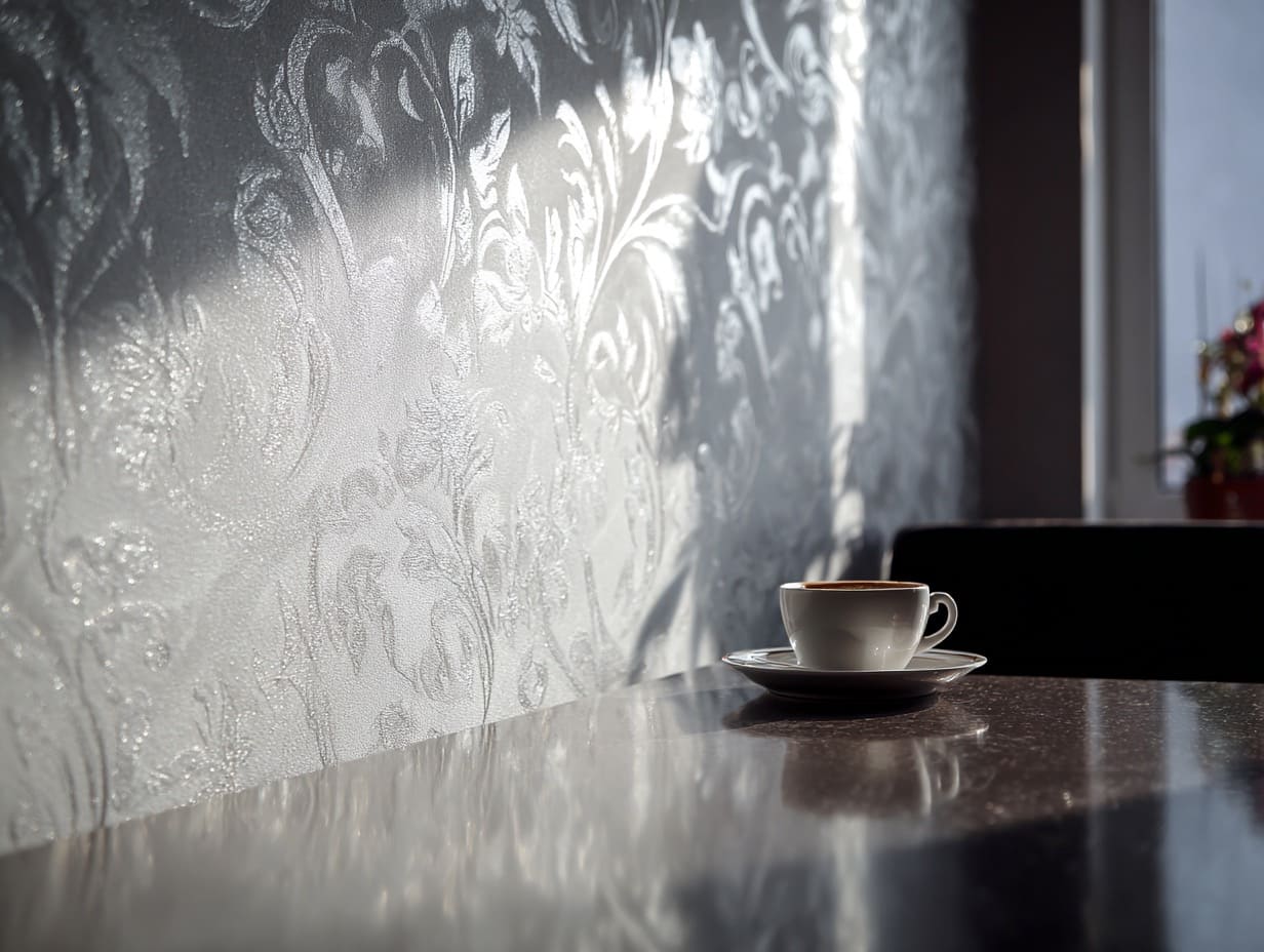 Виниловые обои в комнате