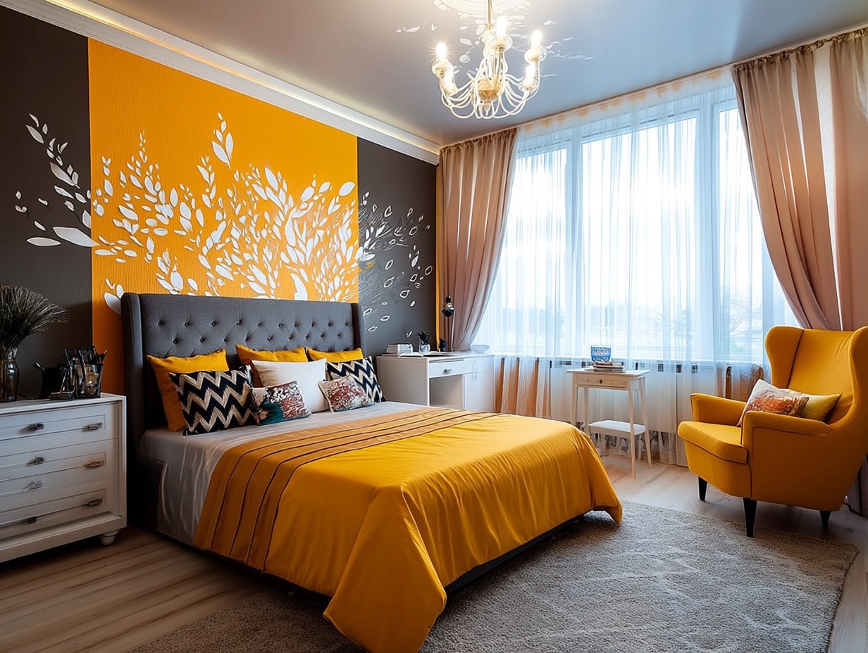 Яркая спальня