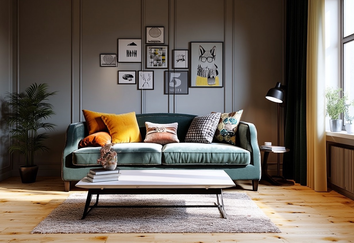 Шведский стиль в интерьере гостиной