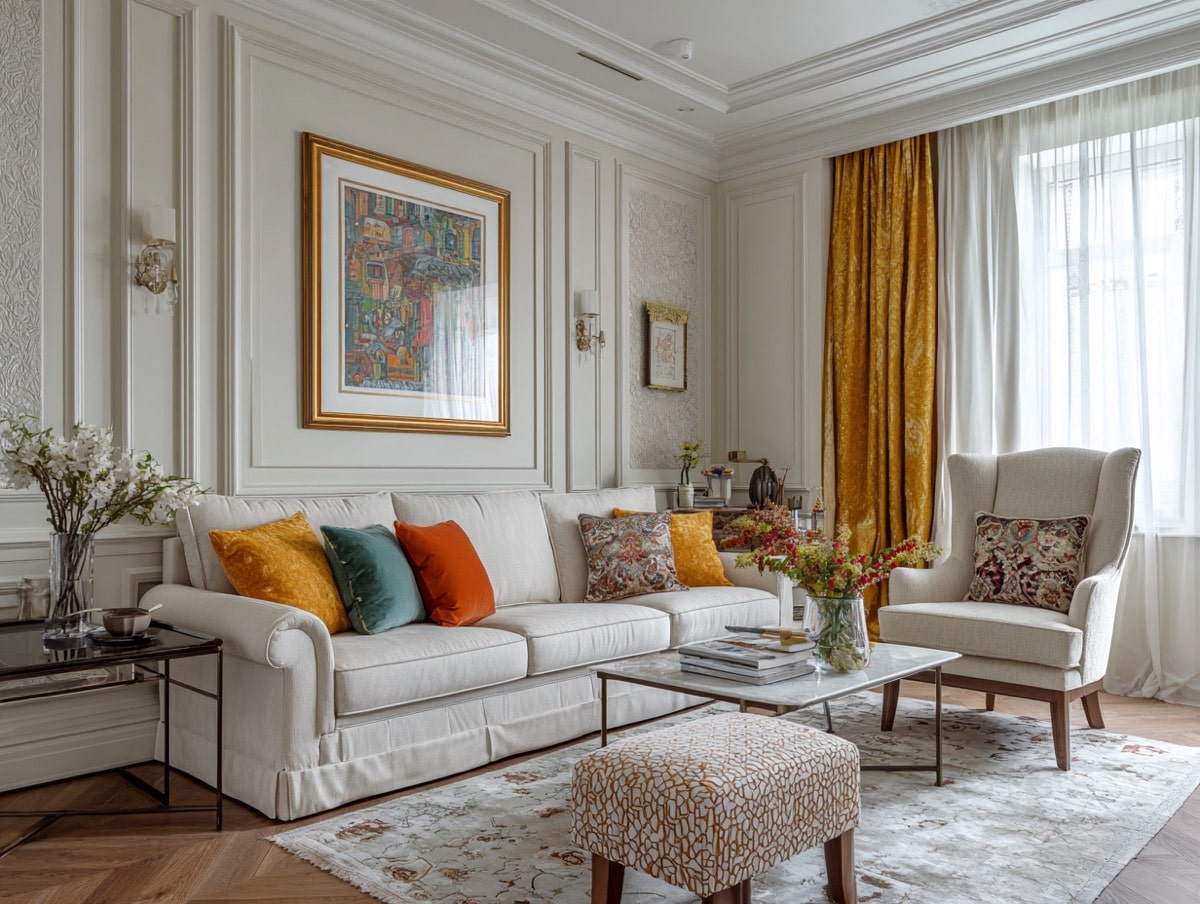 Современный классический стиль в гостиной