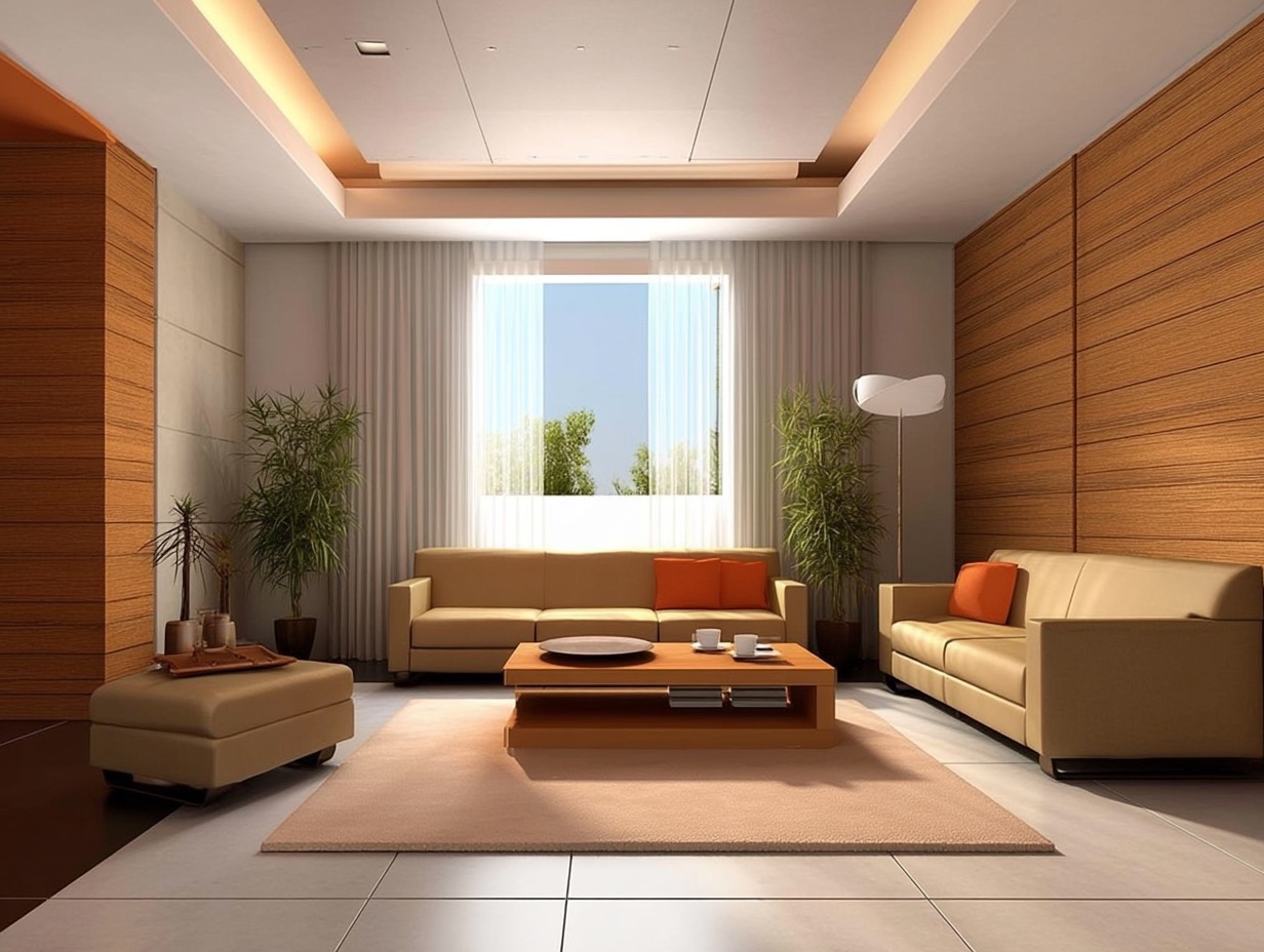 Минималистичный дизайн гостиной