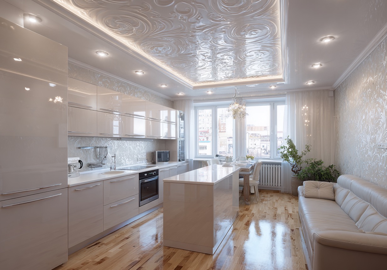 Большая современная кухня