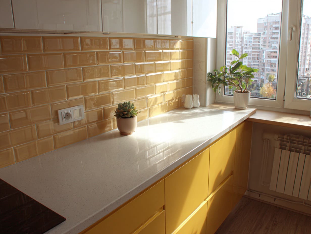 Кухня в желтом оттенке